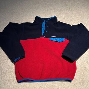 PATAGONIA Men’s Synchilla Navy Blue/Red Fleece